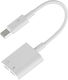 Moveteck NB1248 Μετατροπέας USB-C male σε 3.5mm / USB-C female Λευκό 1τμχ