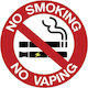 Ergo Sign Sticker "Prohibition of Smoking " 9.5x9.5cm