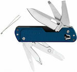 Leatherman Free T4 Multitool Blau mit Klinge aus Stahl