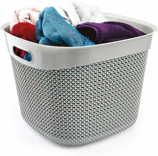 Viosarp Plastic Gray Storage Basket 36lt