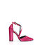 Sarigiannis women's satin fuchsia pump