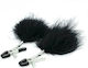 Fetish Addict Nipple Clamps with Black Feather Σφιγκτήρες Θηλών σε Μαύρο Χρώμα 2τμχ
