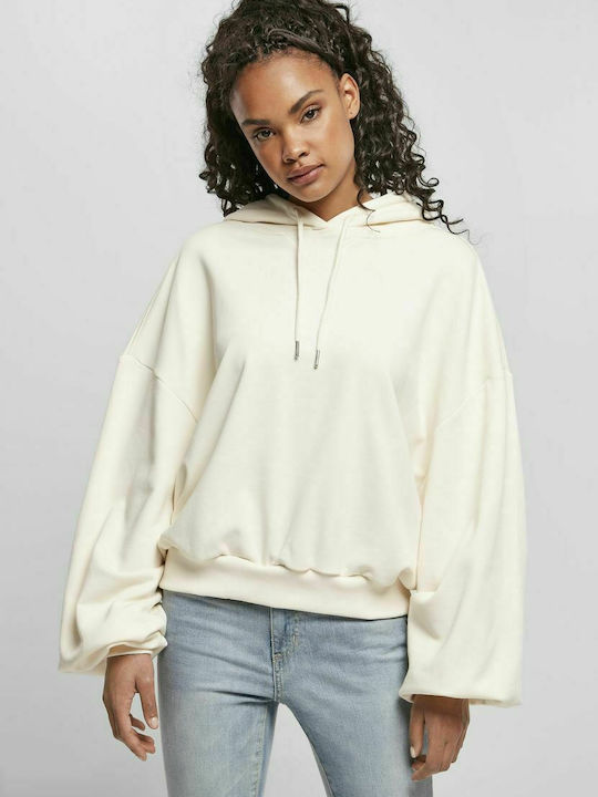 Urban Classics TB4084 Women's Hooded Sweatshirt White Sand