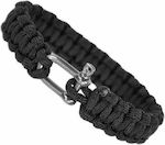 Bracelet Survival with Rope Black