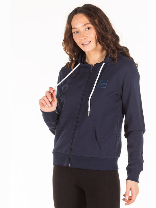 JEPA WOMAN TEMPO ZIPPER HOODIE 27-27025-BLUE MARINE Blue