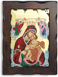 Virgin Mary Sweetheart Wooden Icon 23x17cm