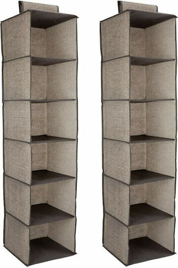 Navaris Текстилна Висяща Рафт За Дрехи В Кафяв Цвят 30x30x126см 2 Бройки