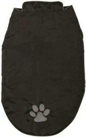 Vitakraft Black Fleece / Waterproof Dog Coat with 30cm Back Length