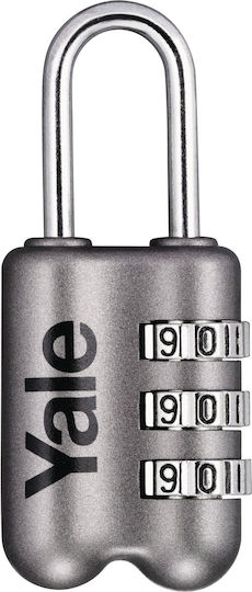 Yale Steel Padlock Brass Combination 23mm Gray 1pcs