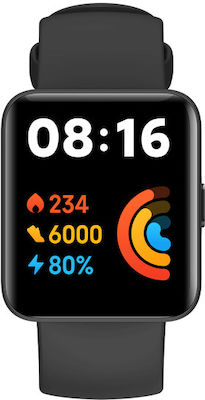 Xiaomi Redmi Watch 2 Lite 42mm Αδιάβροχο με Παλμογράφο (Μαύρο)