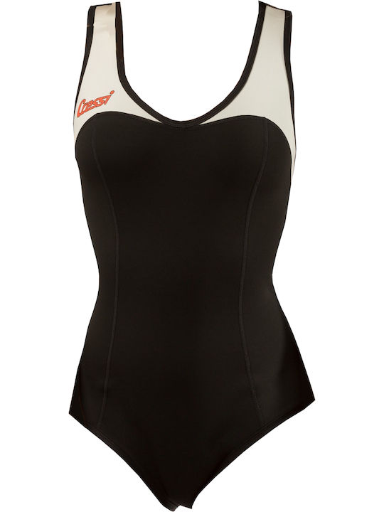 Costum de baie pentru femei CRESSI Dea înot Neopren 1mm negru / alb