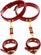 Taboom Wrist to Thigh Cuff Set Σετ για Δέσιμο Άκρων σε Καφέ Χρώμα