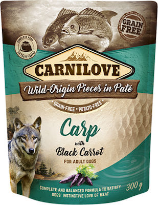 Brit Carnilove Pouches Grain Free Wet Dog Food Pouch with Carrot and Fish 1 x 300gr