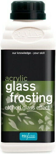 Polyvine Glass Frosting Liquid Craft Paint Transparent for Glass Βερνίκι Αμμοβολής 100ml