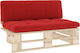 Two-Seater Sofa Outdoor from Pallets with Pillows 110x65x55cm