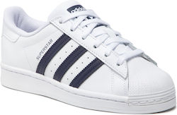 Adidas Superstar Kids Sneakers with Laces Cloud White / Shadow Navy