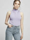 Bodysuit pentru femei Pulover cu guler înalt Lavender