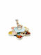 Plastic Tiered Appetizer Stand 2 Tiers Blue Diameter 27cm Height 13cm