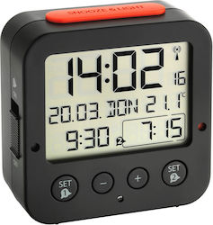 TFA Bingo Tabletop Digital Clock with Alarm Mαύρο 60.2528.01