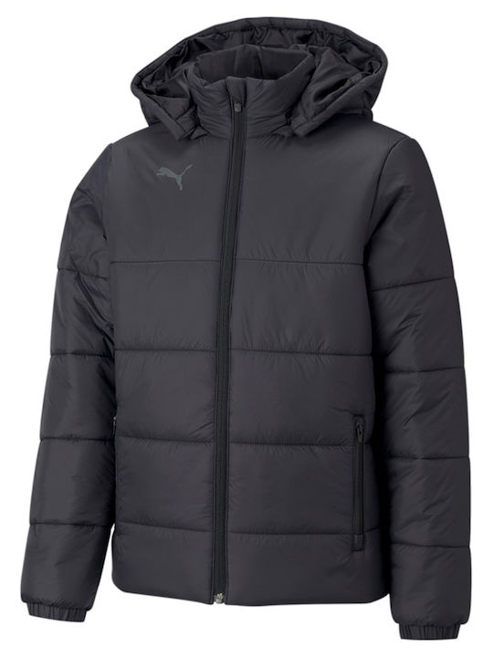 Kids' Sports Jacket Short with Hood Black Teamliga Padded