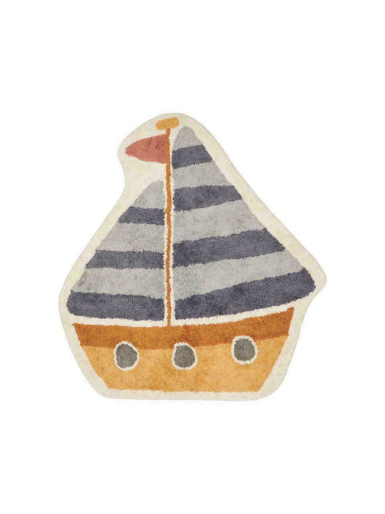 Little Dutch Boat Kids Rug Cotton Blue 105x120cm
