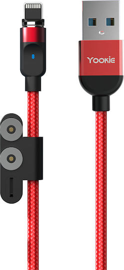 Yookie Magnetic USB to micro USB Cable Κόκκινο 1m (CB4)
