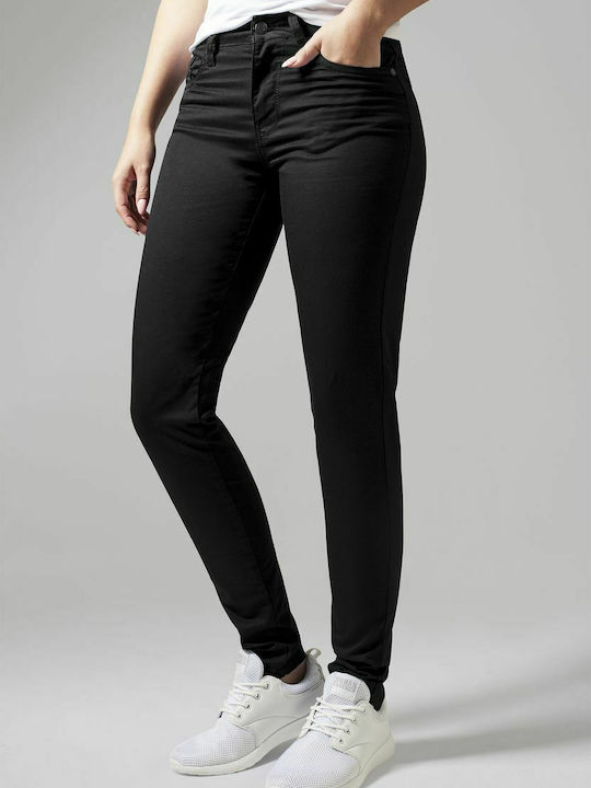 Women's Fabric Trousers Skinny Fit Black
