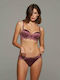 Balconette Grape Σουτιέν Push Up με Μπανέλες