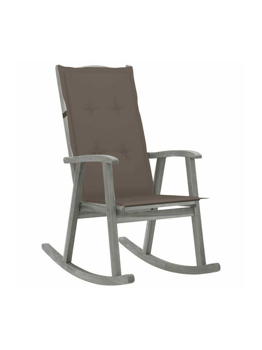 Rocking Armchair Grey / Taupe 57x100x117cm