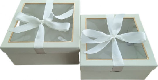 JK Home Decoration Paper Box for Gift White 25.5x12.5x12.5cm. 2pcs
