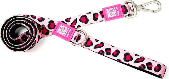 Max & Molly Каишка/Водач за Куче Каишка Leopard Pink Голям 1.20m x 2.5cm
