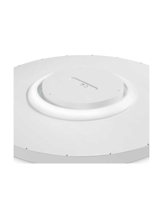 Ideal Lux Κλασική Πλαστική Πλαφονιέρα Οροφής με Ενσωματωμένο LED σε Λευκό χρώμα 31.8cm
