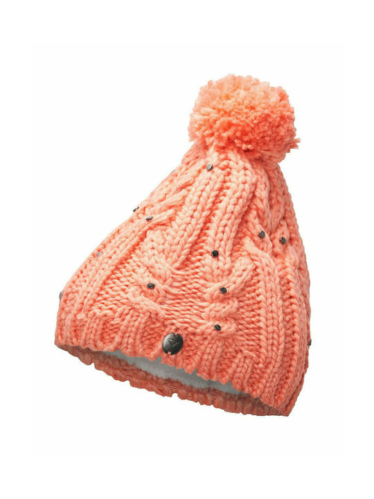 Kids Beanie Knitted Pink