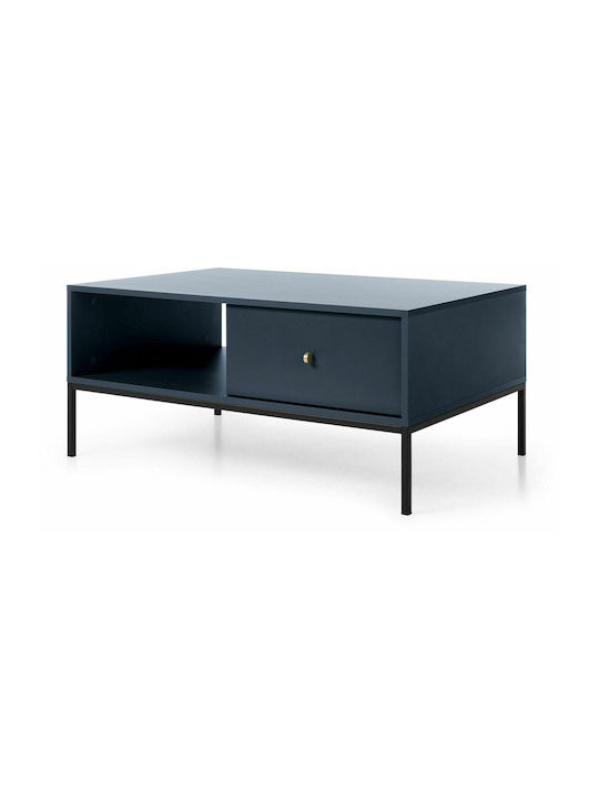 Rectangular Central Coffee Table Mono Wooden wi...