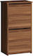 Holz Schuhschrank Port mit 4 Regalen Walnut L48xW31xH92cm