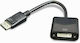 Cablexpert Конвертор DisplayPort мъжки към DVI-D женски Черен 1бр DPM-DVIF-002