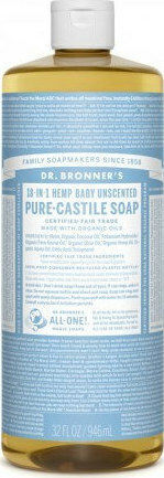 Dr Bronner's Pure-Castile Liquid Soap Baby Αφρόλουτρο με Ελαιόλαδο 946ml