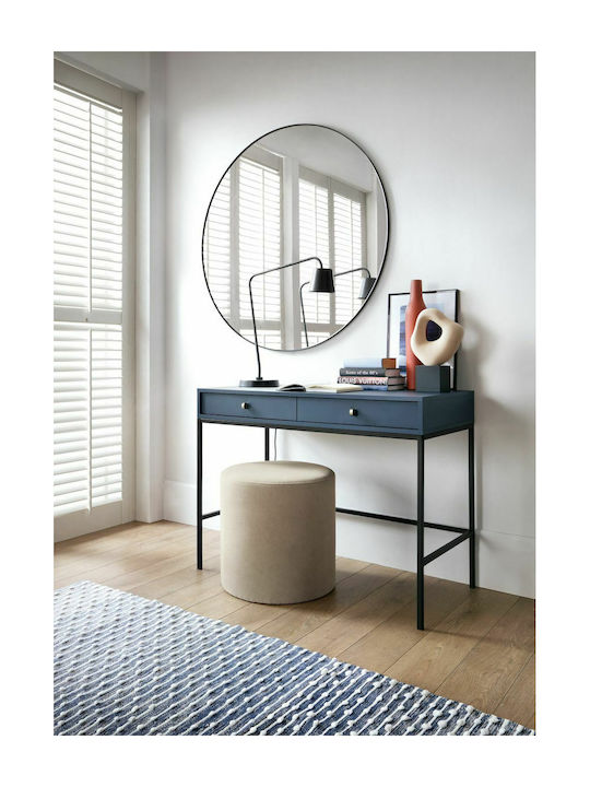 Mono Console Table in Blue Wood & Metal L103.5x...