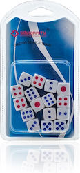 Plastic Dice White 1x1cm 16pcs