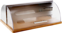 5Five F-V Box Bread Box with Lid made of Bamboo Silver 39x26.5x15.5cm