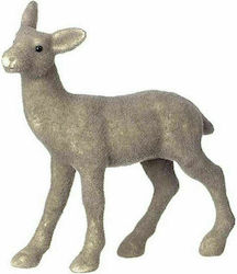 JK Home Decoration Christmas Deer Figure Gray 23x22cm 2pcs