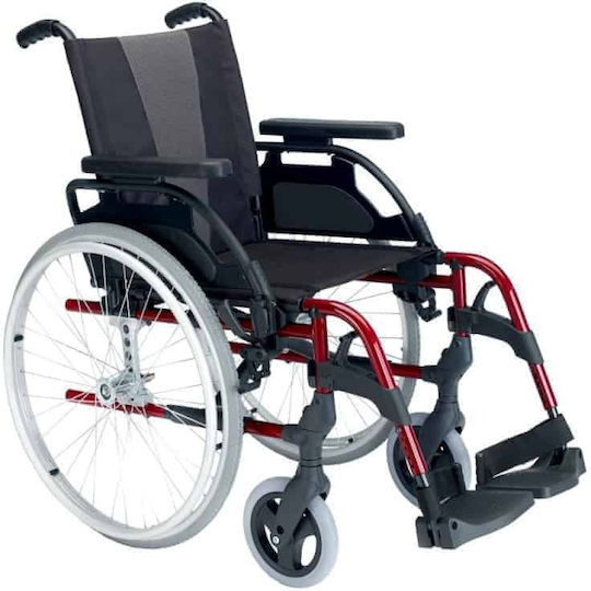 Sunrise Medical 24" Breezy Style Αναπηρικό Αμαξίδιο 24" Πτυσσόμενο Ελαφρού Τύπου με Απλή Πλάτη 38cm Κόκκινο