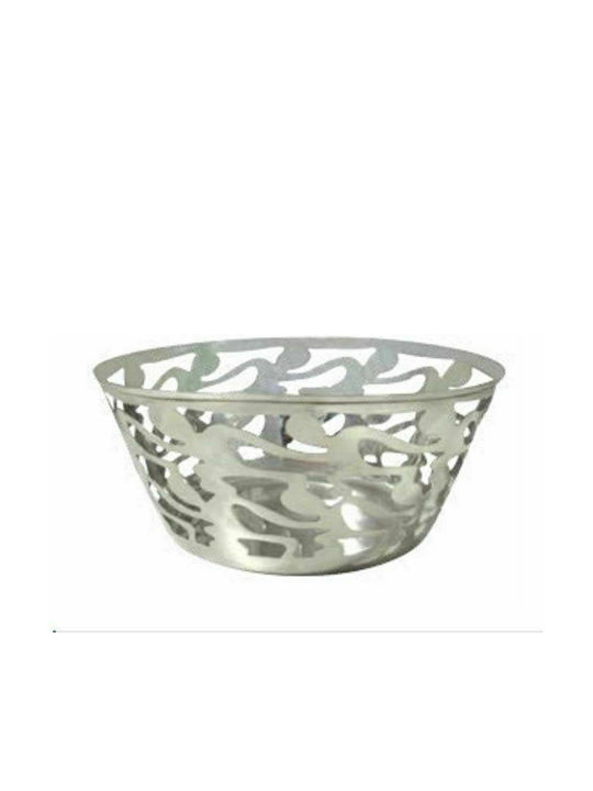 JDS Dromeas Καλάθι Ψωμιού Inox Ασημί 20x20cm