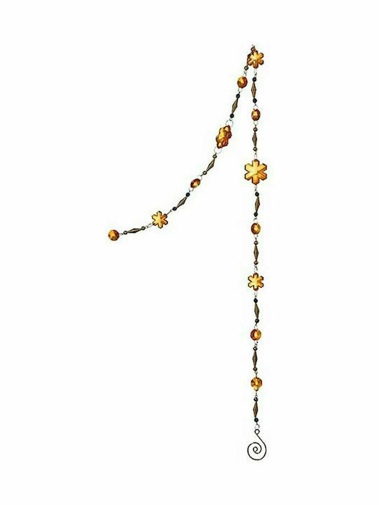 JK Home Decoration Weihnachtliche Girlande Plastik Gold 180cm 2Stück