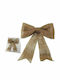 JK Home Decoration Christmas Fabric Figure Bow Brown Height 29cm