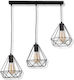 Polux Vigo Pendant Light Three-Light Rail for Socket E27 Black