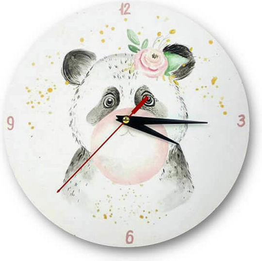 Yapadapadou Kids Wooden Wall Clock Bear 25cm