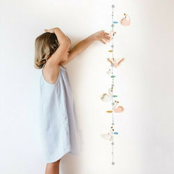 Mimi'lou Kids Growth Height Chart Wall Sticker with Design Animals Swans Multicolour