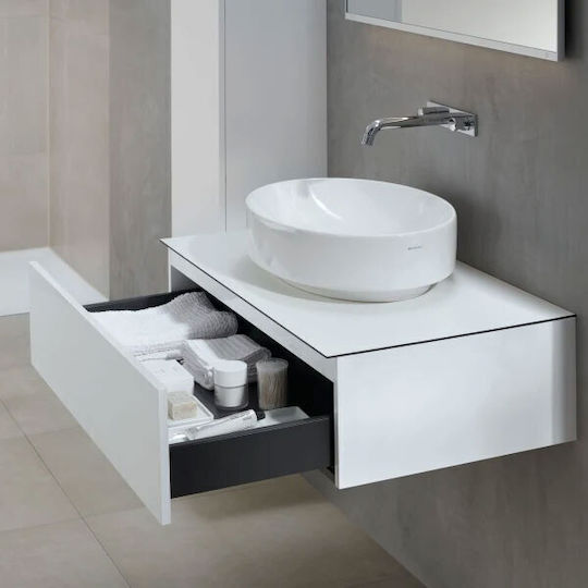 Geberit VariForm Επικαθήμενος Νιπτήρας Πορσελάνης 55x40x11cm Λευκός
