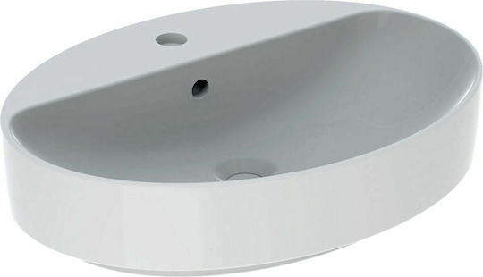 Geberit VariForm Aufgesetztes Waschbecken Porzellan 60x45x11cm Weiß